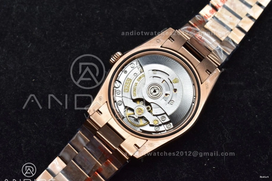 36 vr3255 DayDate on (Gain Diamond V5 Steel President Weight) Silver Square Edition QF Best Dial 904L with RG Bracelet 1112